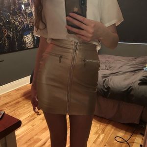 Tight shimmering skirt rose gold